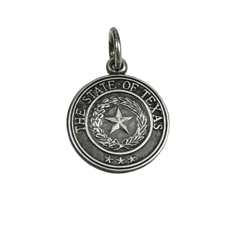 James Avery Sterling Silver State Seal of Texas Three Stars Rare Retired New