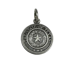 James Avery Sterling Silver State Seal of Texas Three Stars Rare Retired New