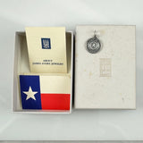 James Avery Sterling Silver State Seal of Texas Three Stars Rare Retired New Box