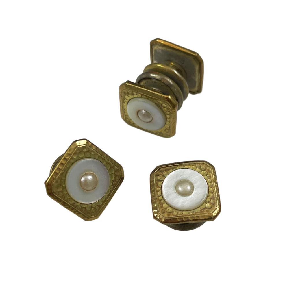 Baer & Wilde Art Deco Mother of Pearl Kum-A-Part Cufflinks