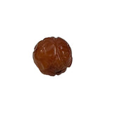 Carved Butterscotch Bakelite Floral Bead