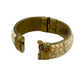 Bone and Brass Bangle Bracelet Vintage India