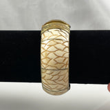 Bone and Brass Bangle Bracelet Vintage India