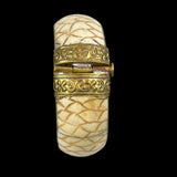 Bone and Brass Bangle Bracelet Vintage India