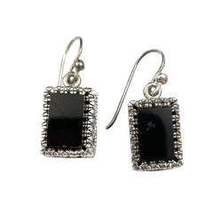 Barse Sterling Silver Black Onyx Earrings