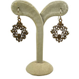Barse Brass Filigree Dangle Earrings
