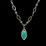 Barse Sterling & Turquoise Leather Necklace