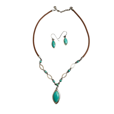 Barse Sterling & Turquoise Necklace and Earrings