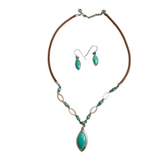 Barse Sterling & Turquoise Necklace and Earrings