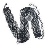 Black & Silver Beaded Belt Vintage