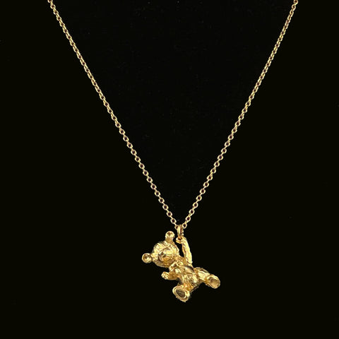 Gold Filled Teddy Bear Necklace