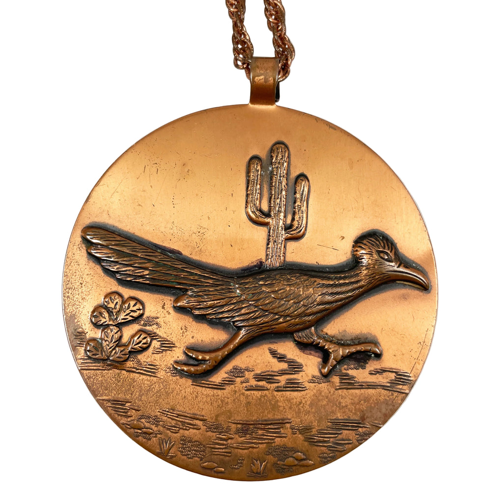 Copper Roadrunner Necklace Bell Trading Post