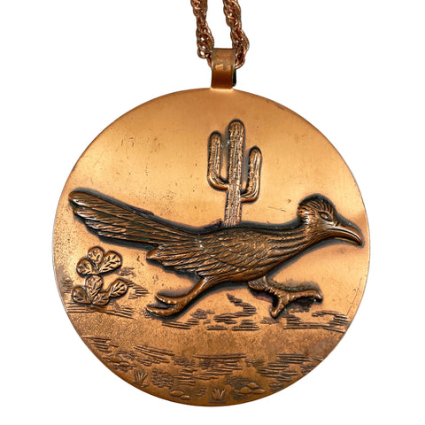 Copper Roadrunner Necklace Bell Trading Post