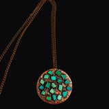 Bell Trading Post Copper & Turquoise Corinthian Necklace 1950's