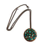 Bell Trading Post Copper & Turquoise Corinthian Necklace 1950's