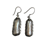 Biwa Pearl & Sterling Silver Earrings