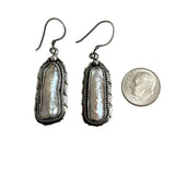 Biwa Pearl & Sterling Silver Earrings