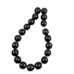 Black Horn Round Bead Strands