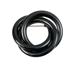 Vintage Black Bakelite Brooch