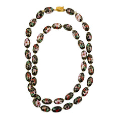Black Cloisonne Beaded Necklace Chinese
