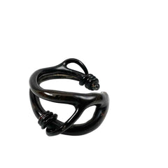 Black Coral Branch Bangle Bracelet Vintage Hawaiian Organic