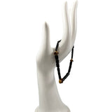 Vintage Hawaiian Black Coral & Tiger's Eye Gemstone Bracelet