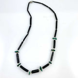 Black Coral & Turquoise Necklace Vintage