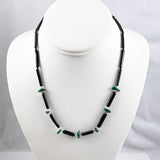 Black Coral & Turquoise Necklace Vintage