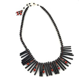 Black Coral & Onyx Collar Necklace