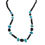 Hawaiian Black Coral & Turquoise Necklace