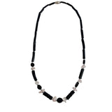 Hawaiian Black Coral & Rose Quartz Necklace Vintage
