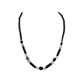 Hawaiian Black Coral & Rose Quartz Necklace Vintage