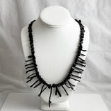 Vintage Black Branch Coral Necklace Hawaiian