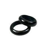 Black Jade Gemstone Band Ring