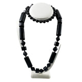 Black Lucite Long Necklace 