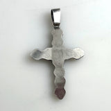 Sterling & Black Onyx Heart Cross