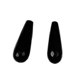 Black Onyx Gemstone Drop Pendants 30mm
