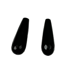 Black Onyx Gemstone Drop Pendants 30mm