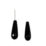 Black Onyx Gemstone Drop Pendants 30mm
