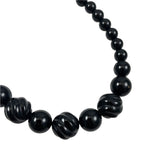 Black Onyx Beaded Necklace Opera