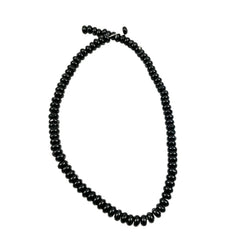 Black Onyx Gemstone Rondelle Beads