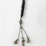 Black Coral Silver Inlay Islamic Prayer Beads