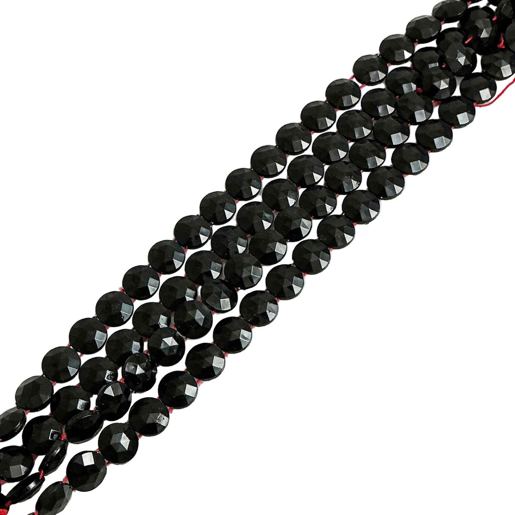 Jet Black Nailhead Beads Two Holes - Antique