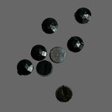 Jet Black Nailhead Beads Two Holes - Antique