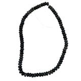Black Agate Matte Rondelle 8mm Beads