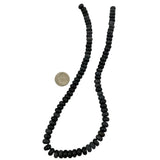 Black Agate Matte Rondelle 8mm Beads
