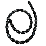 Black Agate Oval Beads