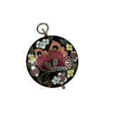 Black Cloisonne Butterfly Pendant Vintage Chinese