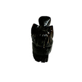 Black Coral Carved Figurine Pendant Hawaiian Back View