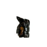 Black Coral Carved Figurine Woman Pendant Hawaiian Side